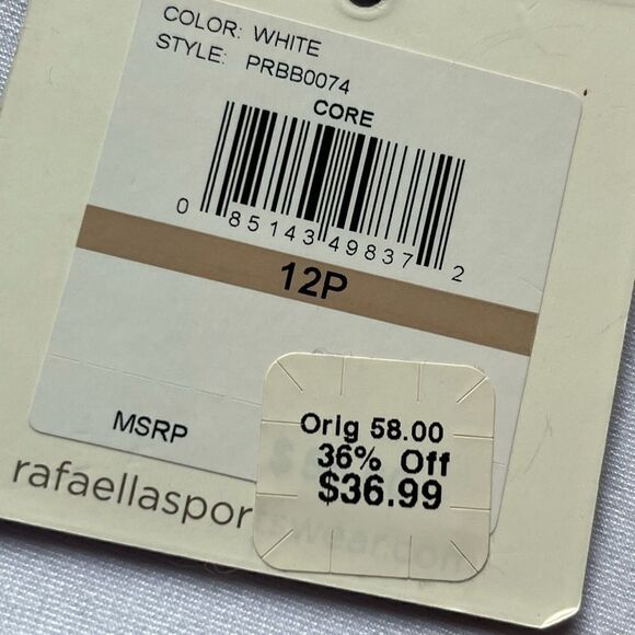 Rafaella comfort white capris NWT 12P belt loops 4 faux pockets flat front - Picture 4 of 8